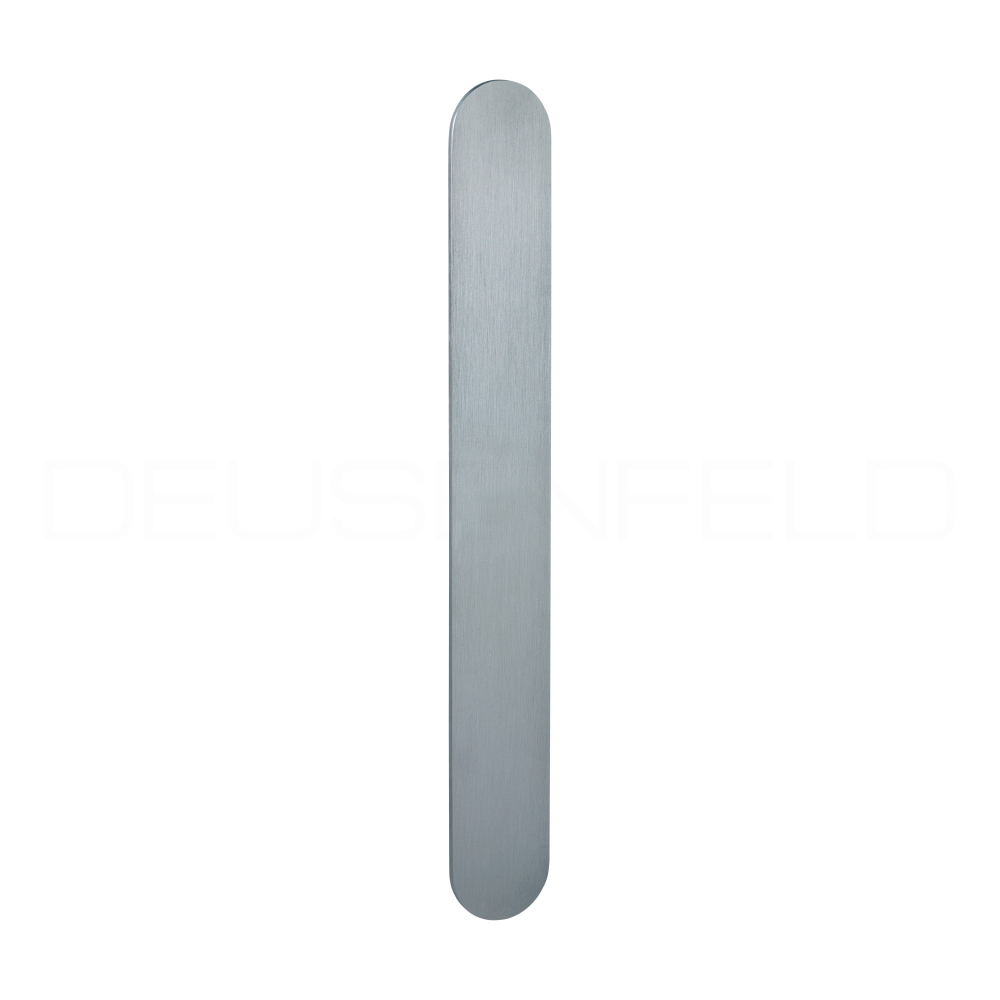 DEUSENFELD KM5EG - Echt Edelstahl Magnet Kosmetikspiegel mit 2 selbstklebenden Wandplatten, Klebespiegel, magnetisch abnehmbar, Ø15cm, 5x Vergrößerung, matt gebürstet